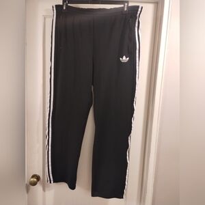 Adidas - Athletic Pants - Black with White Stripes